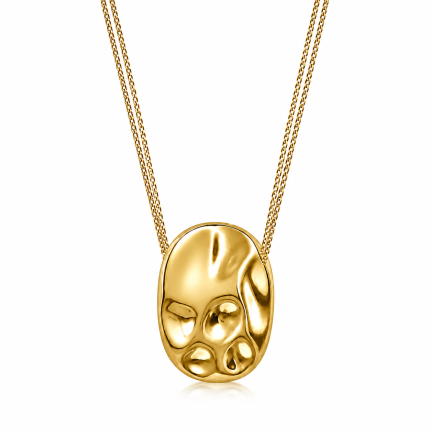 PENDANT DOUBLE NECKLACE - GOLD 