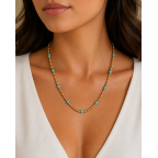 DOT NECKLACE - TURQUOISE