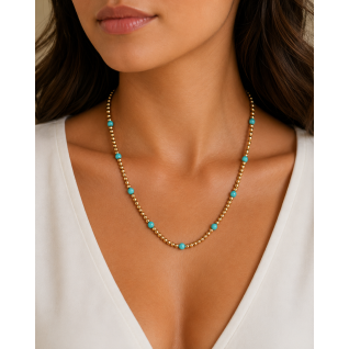 DOT NECKLACE - TURQUOISE