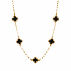 CLOVER NECKLACE - BLACK 