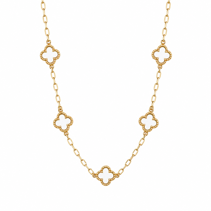 CLOVER NECKLACE - WHITE 