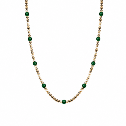 DOT NECKLACE - GREEN 
