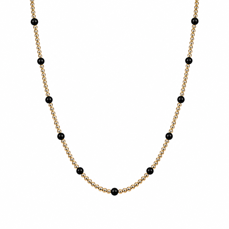 DOT NECKLACE - BLACK 