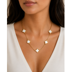 CLOVER NECKLACE - WHITE 