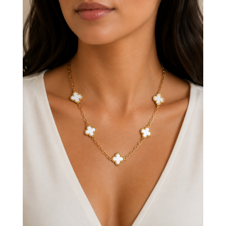 CLOVER NECKLACE - WHITE 