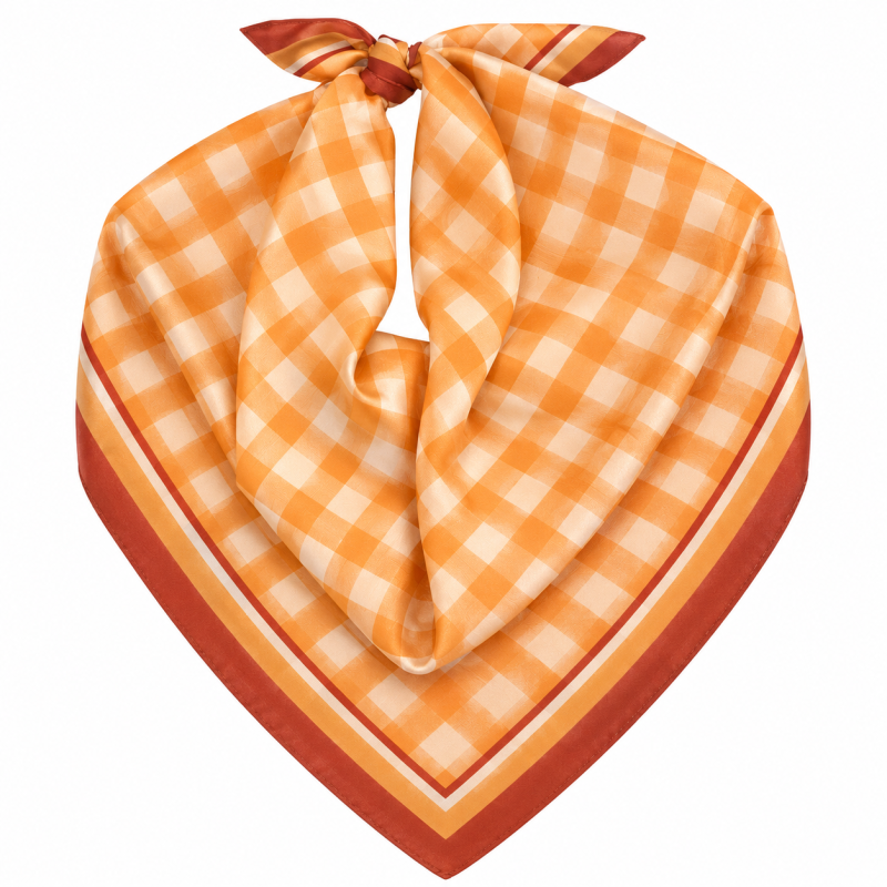 SILK SCARF - ORANGE 