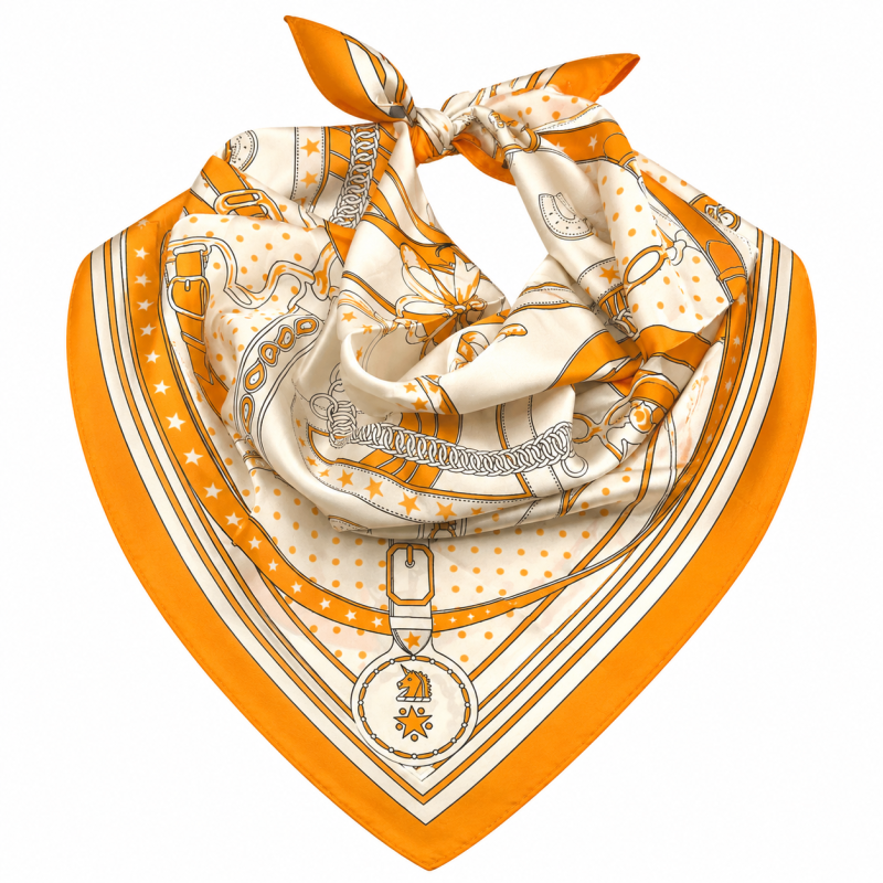 SILK SCARF - ORANGE 