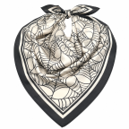SILK SCARF - SPIDER WEB 