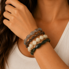 STONE BRACELET - OLIVE 