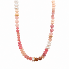 STONE BEAD NECKLACE - LIGHT PINK 