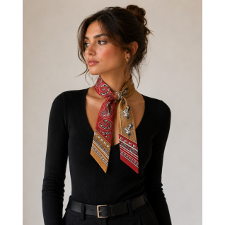 TWILLY SCARF - WINE 