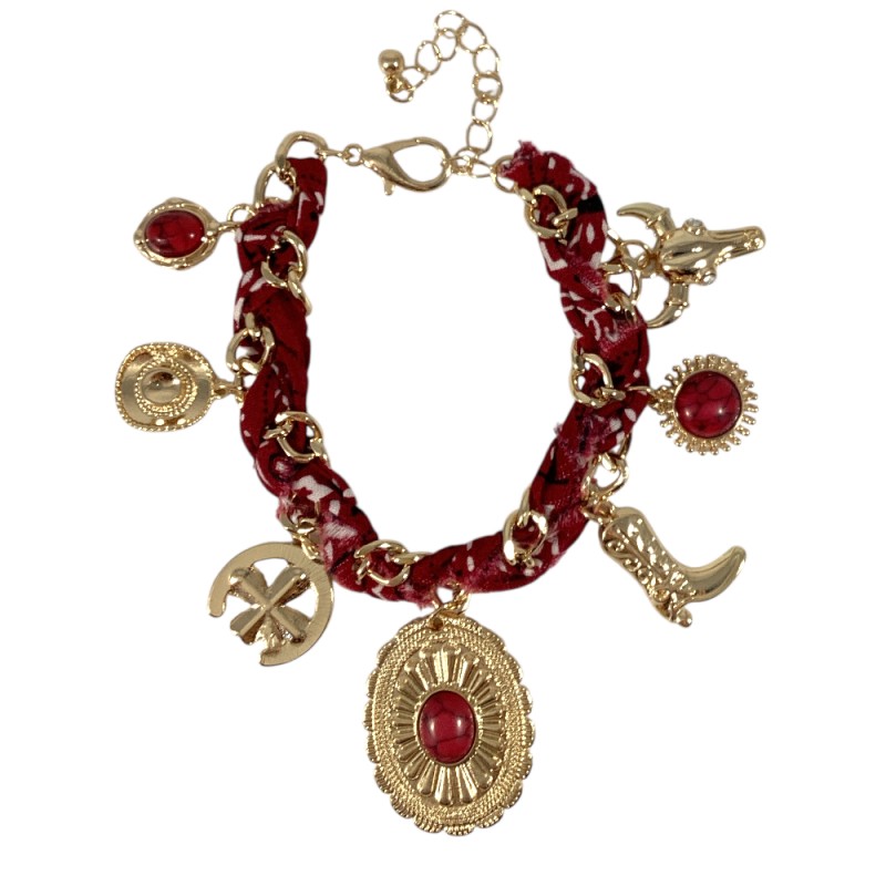 SCARF BRACELET - BURGUNDY 