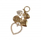 KEYCHAIN CHARM - HEART PEARL 
