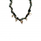 SCARF CHARM NECKLACE - GREEN 