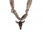 SCARF CHARM NECKLACE - LONG HORN 