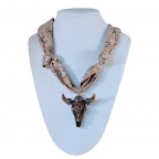 SCARF CHARM NECKLACE - LONG HORN 
