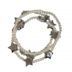 STRETCHABLE STAR BRACELET - SILVER 