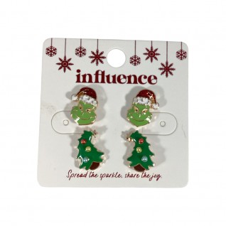 XMAS STUD EARRINGS - GRINCH