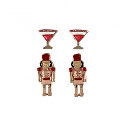 XMAS STUD EARRINGS - MARTINI 
