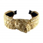  RAFFIA KNOTTED BRIMMED HEADBAND - BEIGE 