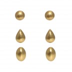 TEAR DROP EARRING SET - GOLD 