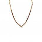 FLAT SNAKE CHAIN NECKLACE - GOLD 