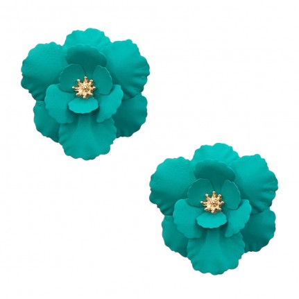 FLOWER EARRINGS - TURQUOISE 