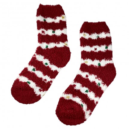 FUZZY CHRISTMAS SOCKS - LIGHTS 
