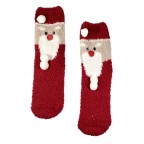 FUZZY CHRISTMAS SOCKS - SANTA CLAUS 