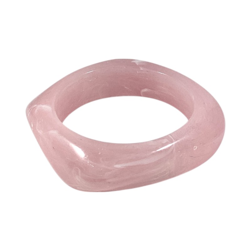GEOMETRIC RESIN BANGLE - PINK