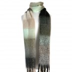 CASHMERRE BLEND SCARF - BLACK & GREY 