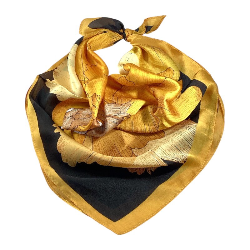 SILK SCARF - MUSTARD 