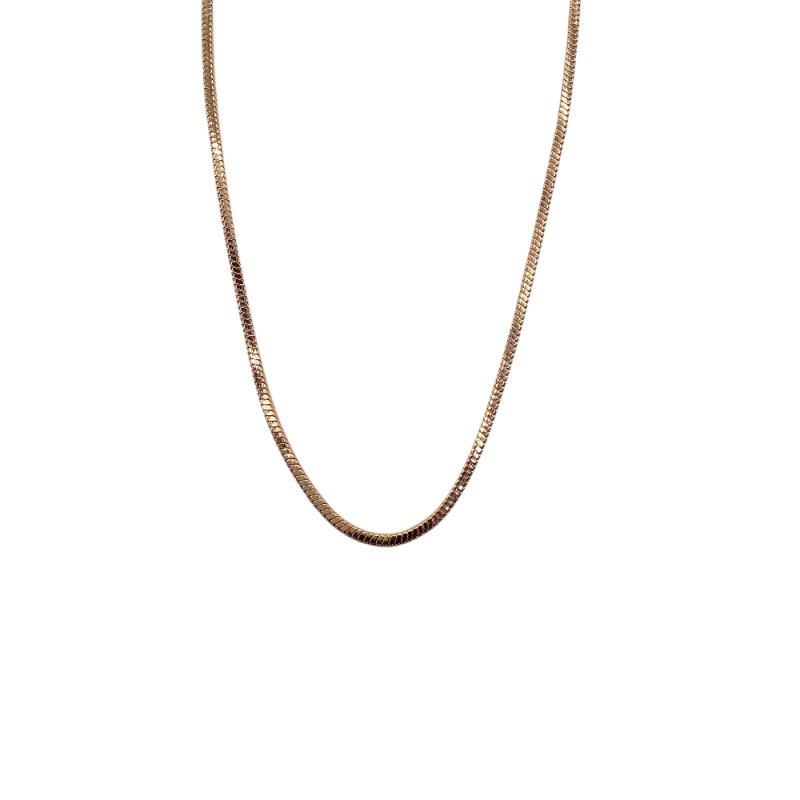 TEXTURE SNAKE CHAIN NECKLACE - GOLD 