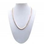 TEXTURE SNAKE CHAIN NECKLACE - GOLD 