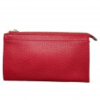 TEXTURED VEGAN LEATHER CLUTCH/CROSSBODY -  RED