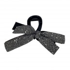 BLING BOW CLAW CLIP - BLACK 