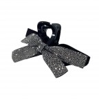 BLING BOW CLAW CLIP - BLACK 