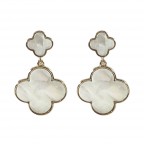 CLOVER DROP EARRINGS - IVORY