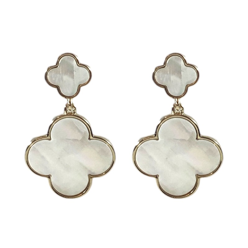 CLOVER DROP EARRINGS - IVORY