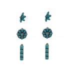 EARRING SET - TURQUOISE & SILVER 