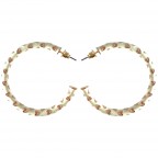 HEART HOOP - IVORY & LIGHT PINK 