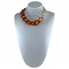 ACRYLIC LINK NECKLACE - GOLD 