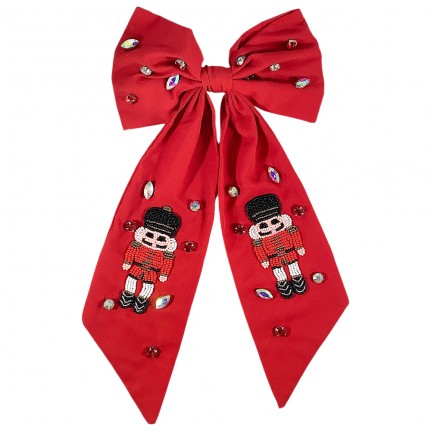 NUTCRACKER HOLIDAY BOW - RED 
