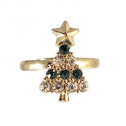 ADJUSTABLE HOLIDAY RING - TREE 