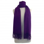 CASHMERE BLEND SCARF- PURPLE 