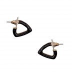 STUD EARRINGS -BLACK 