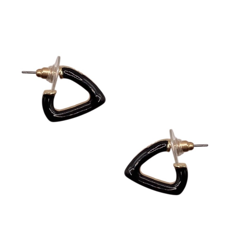 STUD EARRINGS -BLACK 