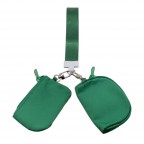DUAL POUCH WRISTLET KEYCHAIN WALLET - GREEN 