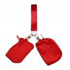 DUAL POUCH WRISTLET KEYCHAIN WALLET - RED 