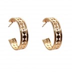 GEOMETRIC HOOP EARRINGS - GOLD 